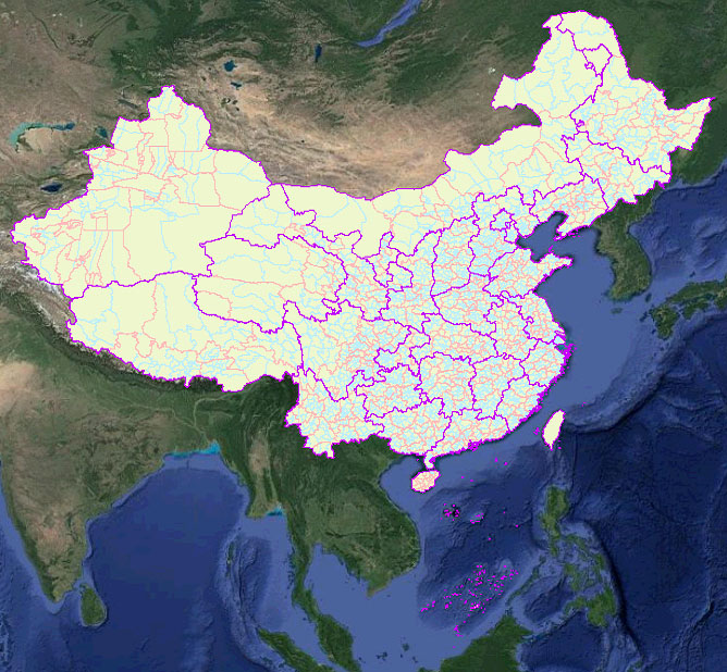 中国行政区边界